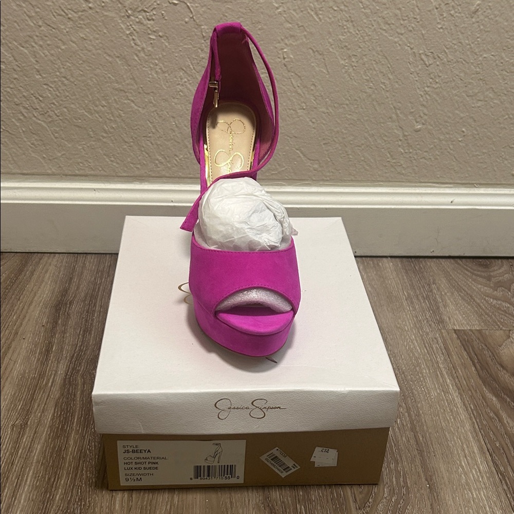 Jessica Simpson Fuchsia Peep Toe Heels